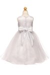 Champagne Satin & Organza Flower Girl Dress